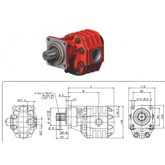 Gear pump Binotto NPH-22 ISO R